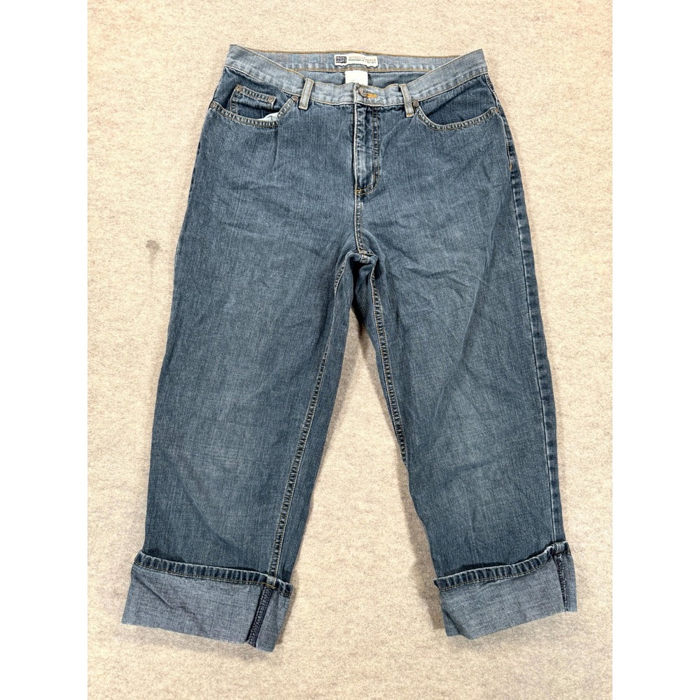 Faded Glory Jeans Womens 10 Gray Denim Dark Wash Straight Leg Casual FG17Z10A